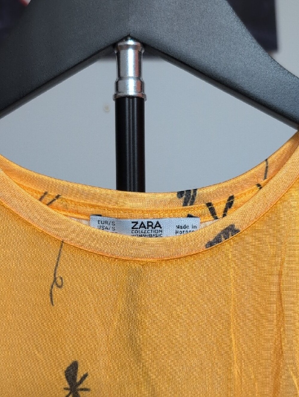 Zara Yellow Printed Cap-Sleeve Maxi Dress - Picture 4 of 11